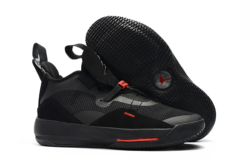 Air Jordan 33 All Black Orange Shoes